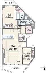 オリエンタル千駄ヶ谷 2SLDKの間取図画像