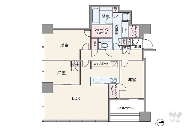 間取り 白金ザ・スカイ 20階/-