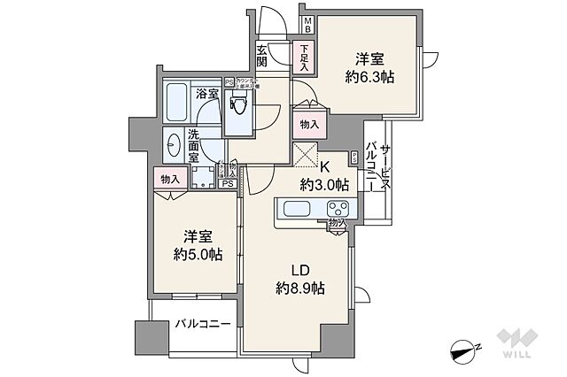 間取り シティハウス東大井 5階/-
