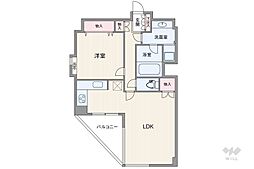 ライオンズマンション白金東 1LDKの間取図画像