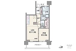 シティテラス代々木公園 1LDKの間取図画像