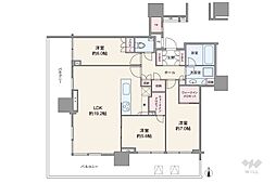 晴海フラッグサンビレッジT棟 3LDKの間取り