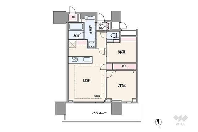 間取り パークシティ中央湊ザタワー 15階/-