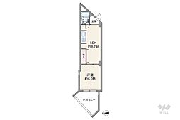 インペリアル赤坂壱番館 1LDKの間取図画像