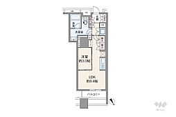 パークコート神宮前 1LDKの間取図画像