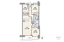 コア・スターレ西大井 3LDKの間取図画像