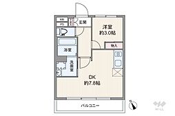 ドム南青山 1DKの間取図画像