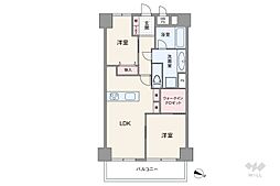 ニューライフ品川 2LDKの間取図画像