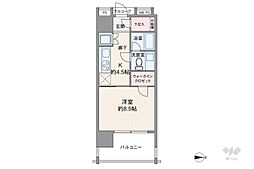 アトラス渋谷公園通り 1Kの間取図画像