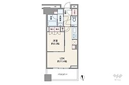 WORLD TOWER RESIDENCE 1LDKの間取図画像