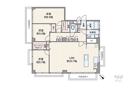 4LDK 間取り