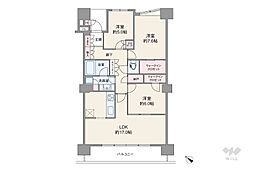 シティタワー品川 3LDKの間取図画像