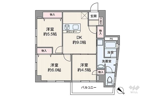 間取りを拡大表示