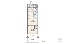 グローリア初穂代々木上原 1DKの間取図画像