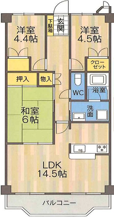 3LDK 間取り