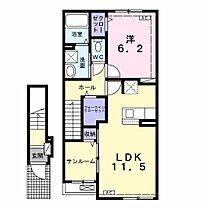 フレイム（ｆｌａｍｅ） 203 ｜ 岐阜県大垣市中川町２丁目（賃貸アパート1LDK・2階・50.96㎡） その2