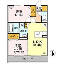 ヴィラ　グレンディール 302 ｜ 岐阜県各務原市那加石山町２丁目（賃貸アパート2LDK・3階・52.30㎡） その2