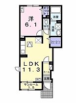 Ｉ・ＲＯ・ＨＡ　I 101 ｜ 岐阜県岐阜市江添３丁目（賃貸アパート1LDK・1階・43.61㎡） その2