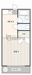 辻マンション 0211 2階1DKの間取り