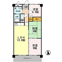 アン・ジュール 3LDKの間取図画像
