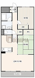 フォーサイト南鶉 2LDKの間取図画像