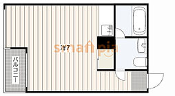 ラフェリアーナ ワンルームの間取図画像
