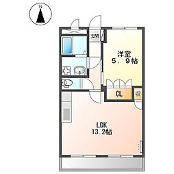ルミナスイン 1LDKの間取図画像