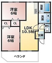 トレゾルソレーユ 101 ｜ 福岡県大牟田市大字久福木294（賃貸アパート2LDK・1階・49.85㎡） その2