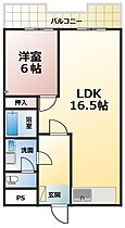 大正ビル 402 ｜ 福岡県大牟田市大正町4丁目1-10（賃貸マンション1LDK・4階・50.40㎡） その2