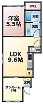 クルールK 101 ｜ 福岡県大牟田市通町2丁目56-7（賃貸アパート1LDK・1階・40.11㎡） その2