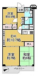 間取図画像 3LDK