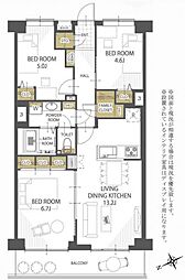 千里第2泉ケ丘スカイハイツ 3LDKの間取図画像