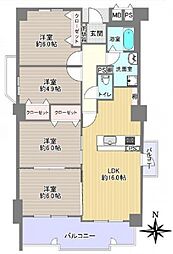 セントポリア北大阪VISON2番館 4LDKの間取図画像