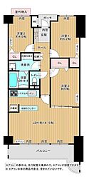 阪急逆瀬台マンションアヴェルデ3番館 3LDKの間取図画像