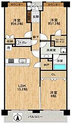 パーク・クレスト川西多田 3SLDKの間取図画像