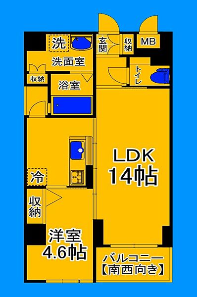 大阪府堺市堺区新町(賃貸マンション1LDK・8階・44.30㎡)の写真 その2