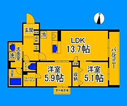 大阪府堺市北区新金岡町5丁（賃貸マンション2LDK・2階・60.94㎡） その2