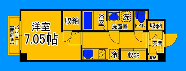 大阪府大阪市住吉区我孫子3丁目(賃貸マンション1K・5階・25.24㎡)の写真 その2