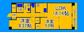 大阪府大阪市住吉区南住吉2丁目（賃貸マンション2LDK・4階・56.65㎡） その2