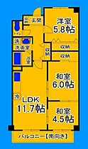 大阪府堺市堺区向陵中町1丁（賃貸マンション3LDK・1階・63.05㎡） その2