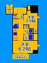 大阪府堺市堺区少林寺町西1丁（賃貸マンション2K・6階・28.72㎡） その2