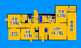 大阪府堺市北区百舌鳥梅北町3丁（賃貸マンション3LDK・1階・72.56㎡） その2