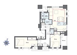 クオリア広尾 2LDKの間取図画像