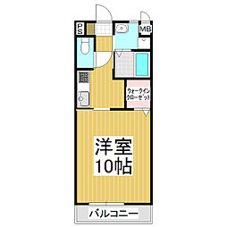ブランシェリス 1Kの間取図画像