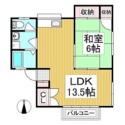 フォーブル和田 1LDKの間取図画像