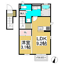 ラクール　シェモア  ｜ 長野県佐久市岩村田（賃貸アパート1LDK・2階・37.00㎡） その2