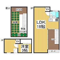 軽井沢ハウス 1階1LDKの間取り