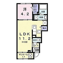 長野県佐久市三河田（賃貸アパート1LDK・1階・39.17㎡） その2