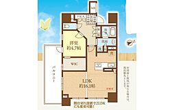 WILLROSE府中宮町 1LDKの間取図画像