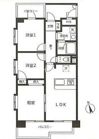 間取り レサージュ相模原壱番館 4階/-